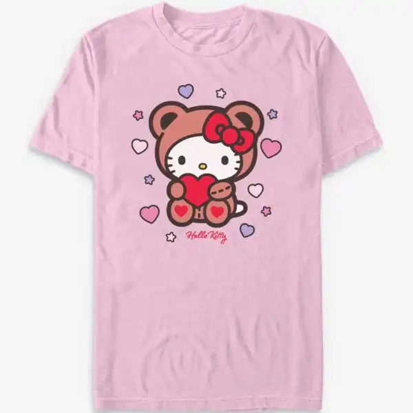 Hello Kitty Valentine Bear Tee – Cute Garment Dyed Shirt