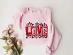 Love Heart Valentine Sweatshirt – Cute Women's Valentine's Top