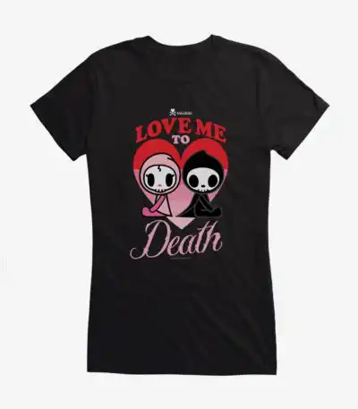Love Me To Death Girls T-Shirt – Cute Graphic Tee for Fun Vibes