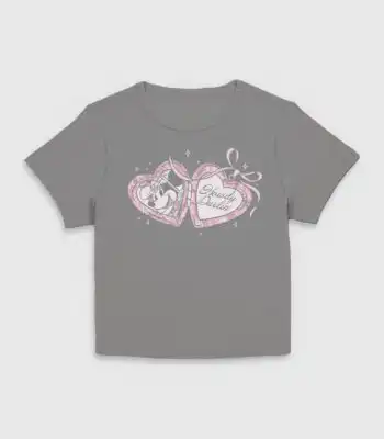 Minnie Mouse Cowgirl Heart Locket Baby Tee – Cute Girls Shirt