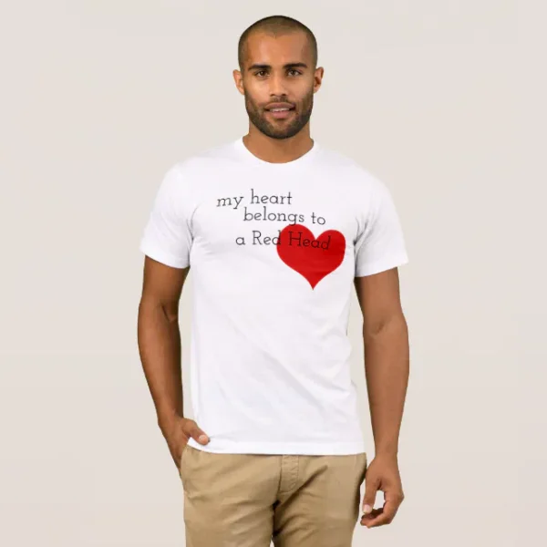 Red Head Heart Valentine's Day Tee – Cute Love Graphic Shirt