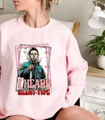 Silent Type Horror Character Shirt – Spooky Valentine's Gift Tee