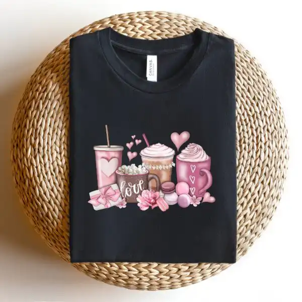 Valentine's Day Women's Tee – Cute Coffee Sweatshirt Design