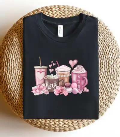 Valentine's Day Women's Tee – Cute Coffee Sweatshirt Design