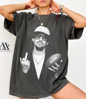 Bad Bunny Football Shirt – Vintage Graphic Cotton Tee for Everyone