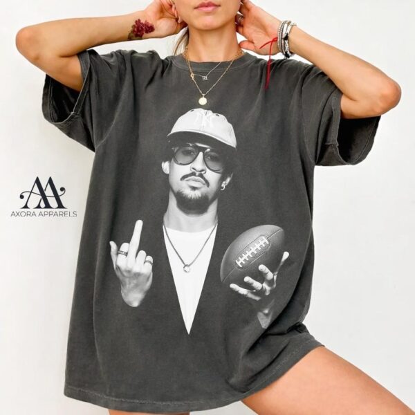 Bad Bunny Football Shirt – Vintage Graphic Cotton Tee for Everyone