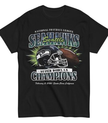 Seattle Seahawks Super Bowl LX Champions Tee – Vintage Football Style