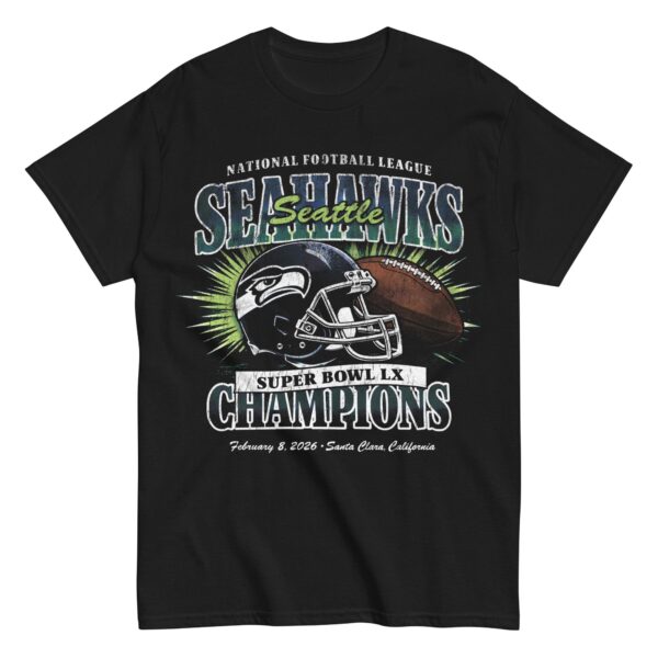 Seattle Seahawks Super Bowl LX Champions Tee – Vintage Football Style